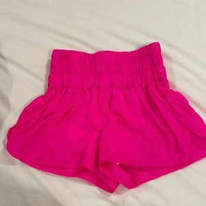 the way home free people shorts, size M, never worn, amazing condition, hot pink
